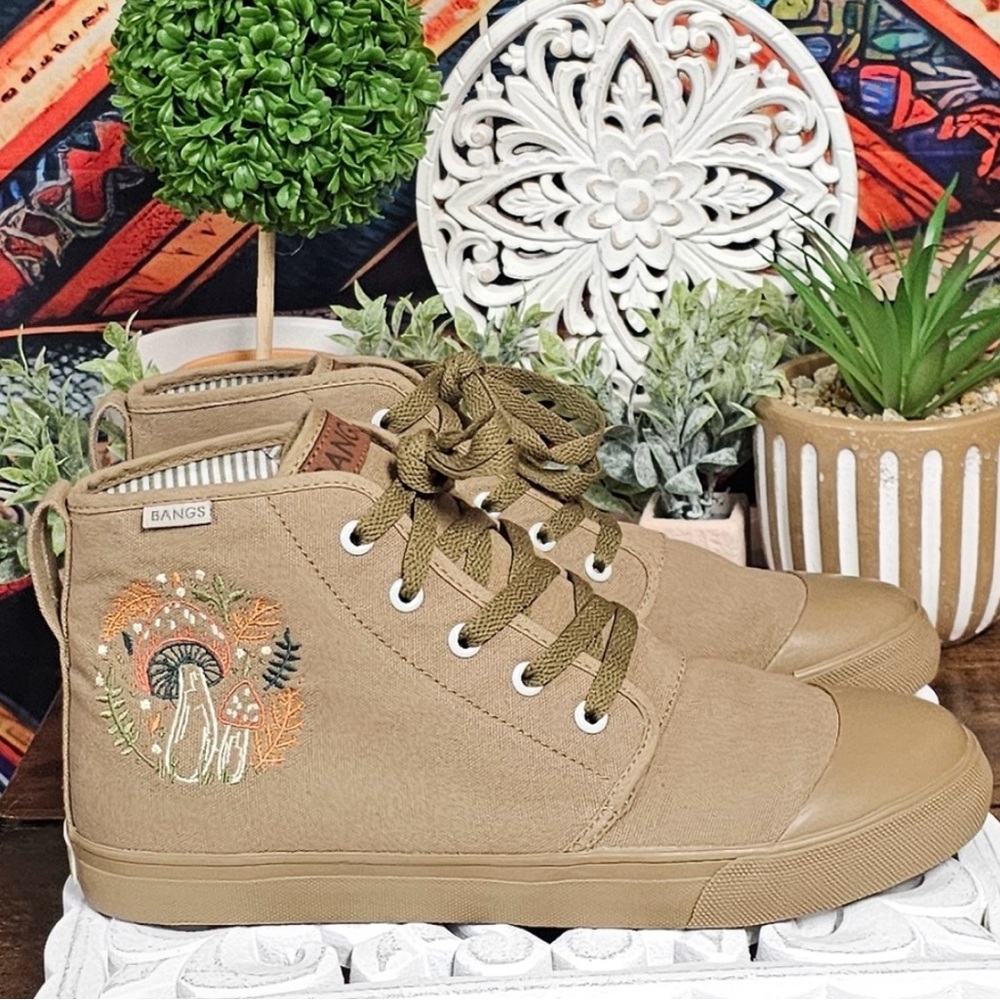 BANGS | MUSHROOM MEADOW VEGAN CANVAS HIGH-TOPS - Picture 6 of 14